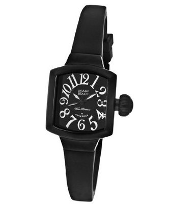 Glam Rock MBD27021 Miami Beach Art Deco Ladies - Black Dial Steel Case Quartz Movement