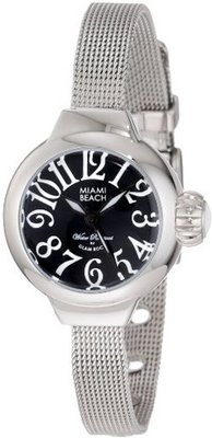 Glam Rock MBD27055 Miami Beach Art Deco Black Dial Stainless Steel