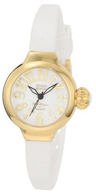 Glam Rock MBD27131 Miami Beach Art Deco White Dial White Silicone