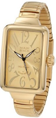 Glam Rock MBD27156 Miami Beach Art Deco Gold Tone Dial Gold Ion-Plated Stainless Steel