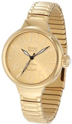 Glam Rock MBD27157 Miami Beach Art Deco Gold Tone Dial Gold Ion-Plated Stainless Steel