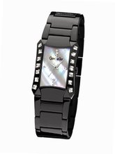 Glamour Time GT210B3-2 Ladys Wrist Black Stainless Steel Strap