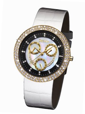 Glamour Time GT800G3-1wh Ladys Wirst White Leather Strap