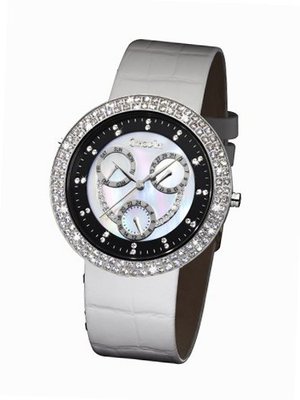 Glamour Time GT800ST3-1wh Ladys Wrist White Leather Strap