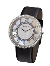 Glamour Time Ladies GT500ST3-1 with Mother Of Pearl Dial and Black Leather Strap