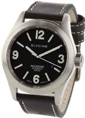 Glycine Incursore Automatic Black Dial on Strap