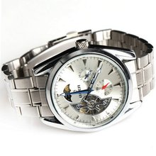 Goer Classic Stainless Steel Army Military  Auto Mechanical Wrist White