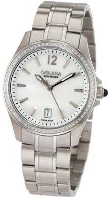 Golana Swiss AU100-5 Aura Pro 100 White Mother-of-Pearl Dial Stainless Steel