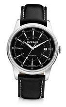 Golana Advanced Automatic with Black Dial Analogue Display and Black Leather Strap AD400-1