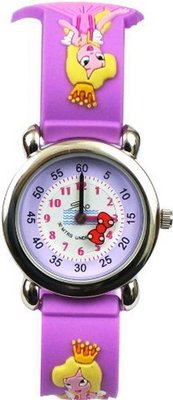 Gone Bananas - Blushin' Princess Analog Girls' Waterproof with Animated Red Bow Second Hand and Light Purple Band - 3 ATM Water Resistant