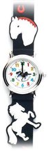 Gone Bananas - High Steppin' Stallion Analog Kids' Waterproof with Animated Black Stallion Second Hand and Black Band - 3 ATM Water Resistant