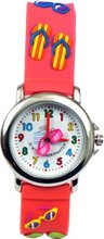Gone Bananas - Life's a Beach Analog Girls' Waterproof with Animated Pink Sunglasses Second Hand and Orange Band - 3 ATM Water Resistant