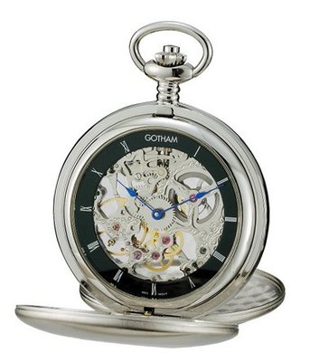 Gotham Silver-Tone Mechanical Pocket with Desktop Stand # GWC18801SB-ST