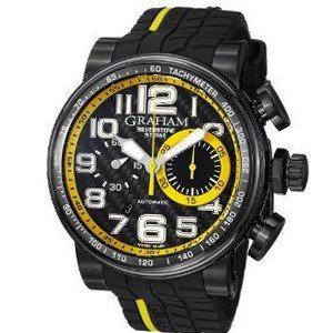 Graham Silverstone Stowe 28 Jewels Automatic Racing Chrono BLK/YEL Only 50 PCS Made