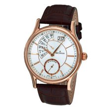 Grovana Quartz with Silver Dial Analogue Display and Brown Leather Strap 1718.1562