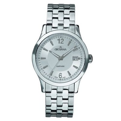 Grovana Quartz with Silver Dial Analogue Display and Silver Stainless Steel Bracelet 1209.1132