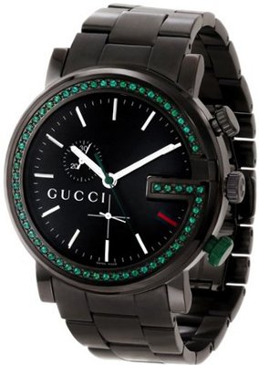 Gucci Unisex YA101349 G-Chrono Black PVD 60 Green Topaz Case