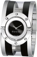 Gucci YA112414 Twirl Medium Black and Transparent Acetate Bangle