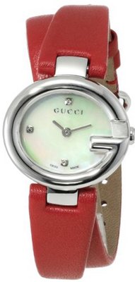 Gucci YA134508 Guccissima Analog Display Swiss Quartz Red