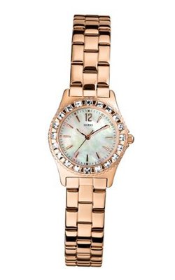 GUESS U0025L3 Petite Sport & Sparkle Crystal Rose Gold-Tone