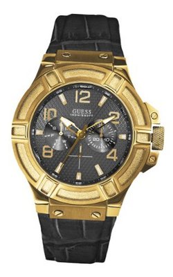 GUESS U0040G4 Rigor Multi-Function Standout Sport Black & Gold-Tone