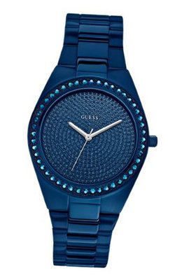 GUESS U0059L2 Iconic Blue Plated with Genuine Crystal Accents