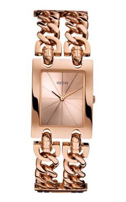 GUESS U0073L2 Brilliance on Links Rose Gold-Tone Bracelet