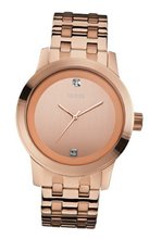 GUESS U0103G2 Rose Gold-Tone Round Diamond Accent