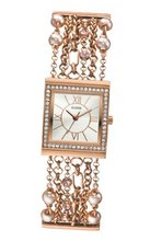 GUESS U0140L3 Pearl Embellished Rose Gold-Tone Bracelet