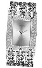 GUESS U12640L1 Rocker Glitz Multi-Chain Silver-Tone Bracelet