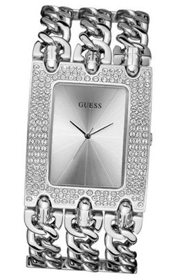 GUESS U12640L1 Rocker Glitz Multi-Chain Silver-Tone Bracelet