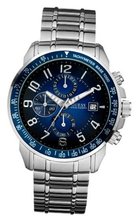 GUESS U15072G2 Stainless Steel Sport Ready Chronograph with Blue Dial