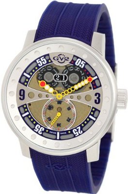 GV2 by Gevril 4042R3 Powerball Big Date Sub-Second Blue Rubber