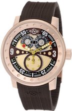 GV2 by Gevril 4043R5 Powerball Rose-Gold PVD Big Date Brown Rubber