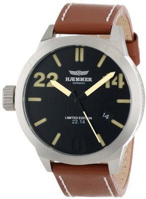 Haemmer HQ-02 Dublin Stainless Steel Brown Leather Date Limited Edition