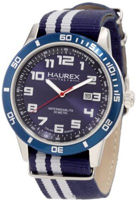 Haurex Italy 1A355UBB Premiere Blue Canvas Date