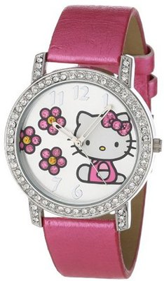 Sanrio Hello Kitty HK1492 Pink Strap Silver Dial