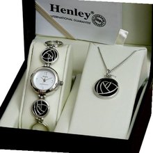 Henley Ladies Rennie Mackintosh Black Inspired & Jewellery Gift Set RMP2.3