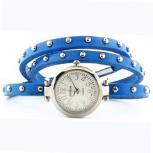 Studded Bracelet Wrap-Around w/ Magnetic Clasp - Navy