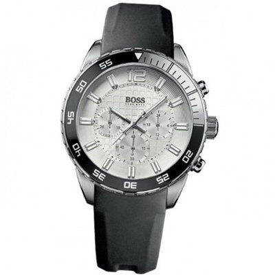 Hugo Boss 1512805 Black Strap With Silver Dial