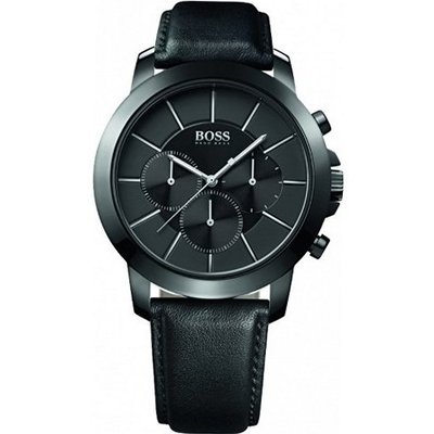 Hugo Boss 1512906 Chronograph Black Dail Black Leather