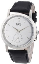 Hugo Boss Silver Dial Black Leather 1512774