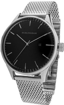 Hurlingham Ellwood H-70450-B with Silver Stainless Steel Band