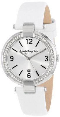 Hush Puppies HP.3672L.2501 Orbz Round Stainless Steel White Genuine Leather Date