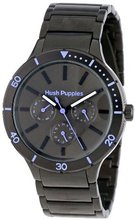 Hush Puppies HP.7101L.1513 Freestyle Black Ion-Plated Coated Stainless Steel 24-Hour Day Date
