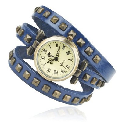 iB-iP Three Circles Square Rivet Unisex-Adult Dress Wrist