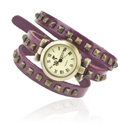 iB-iP Three Circles Square Rivet Unisex-Adult Dress Wrist