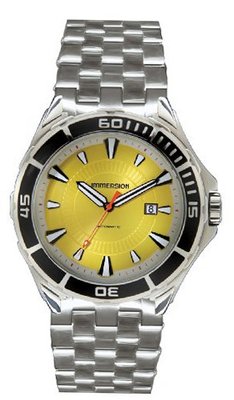 Immersion IM6876S Gents Automatic Analogue Yellow Dial Grey Steel Strap