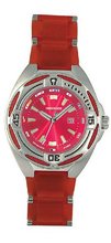 Immersion IM6962 Gents Quartz Analogue Red Dial Red Plastic Strap