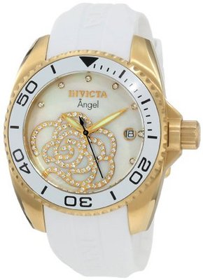Invicta 0488 Angel Collection Cubic Zirconia Accented Polyurethane